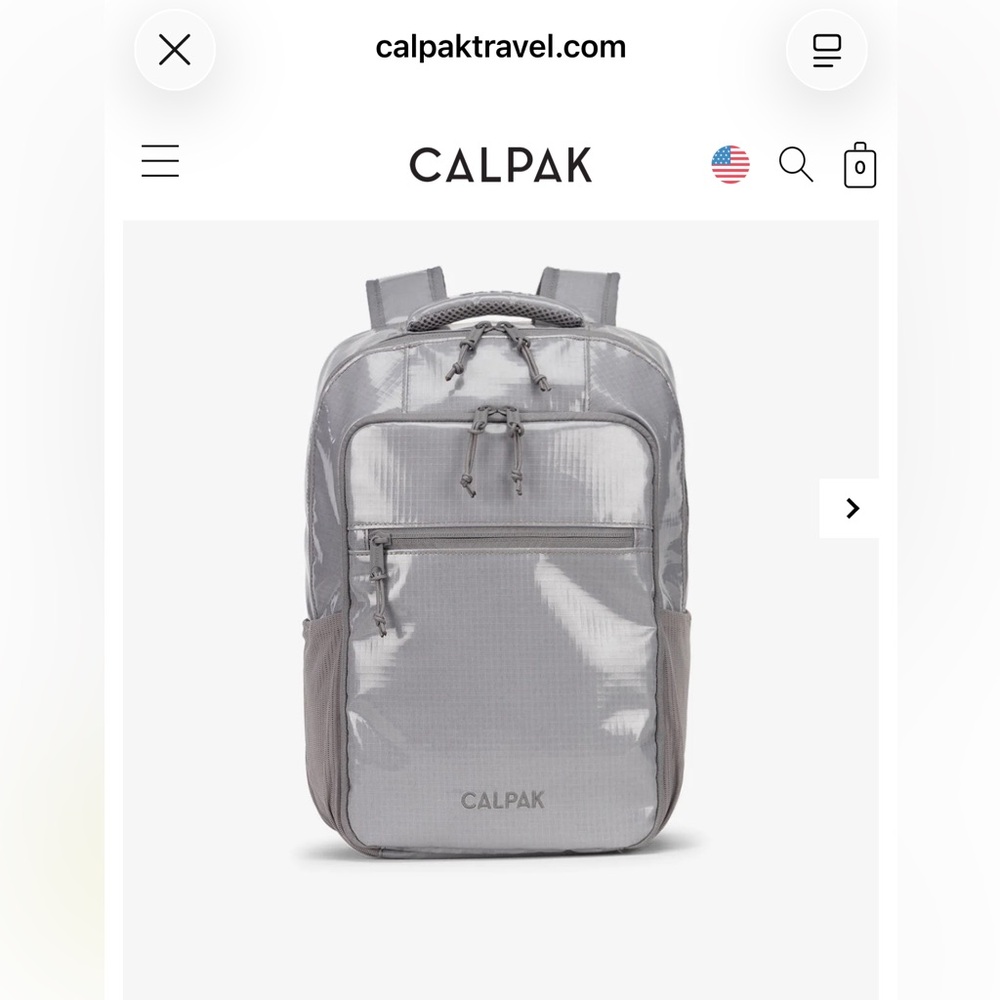 Calpak Terra Silver Gray Backpack - image 1